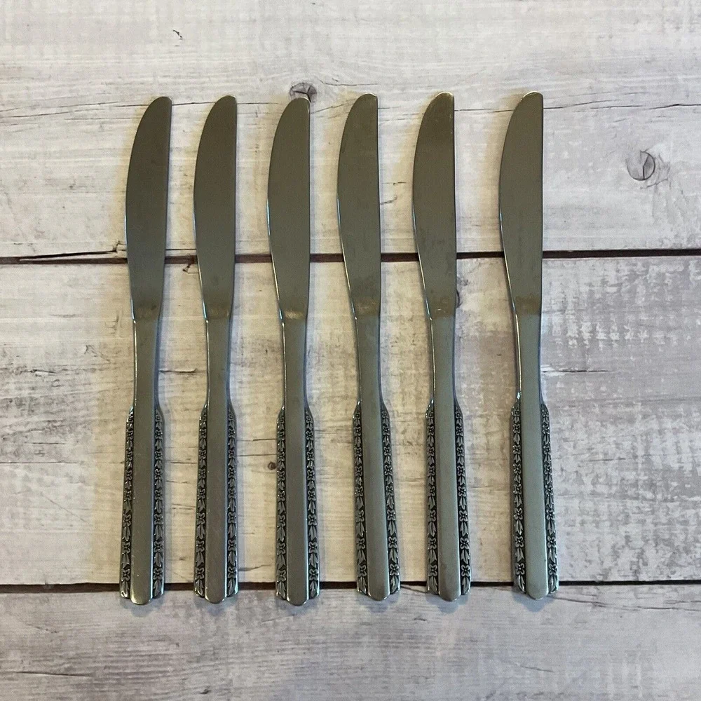 Stanley Roberts SRB91 Stainless Steel Flatware Dinner Knives Set Of 6 Korea